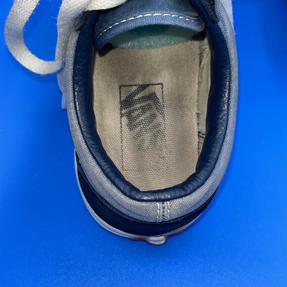 Vans Black Suede Blue Mens 6 Off The Wall Sneakers Womens 7.5 E Skater Walking - Picture 11 of 13